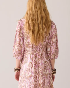 Fashion Long dress with botanical print Kleider