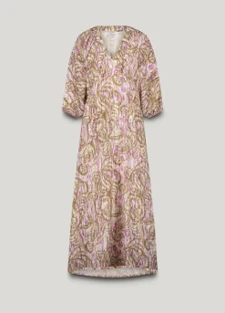 Fashion Long dress with botanical print Kleider