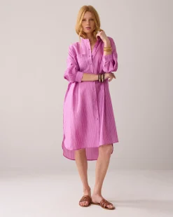 Clearance Long lyocell shirt dress Kleider