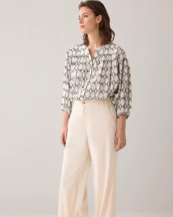 Clearance Long trousers in lyocell blend Hosen & Jumpsuits