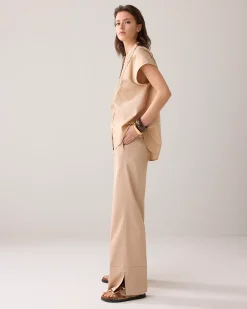 Online Long trousers with slit Hosen & Jumpsuits