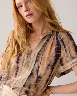 Hot Loose-fitting tie-dye blouse Oberteile & T-shirts