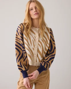 Discount Lurex jacquard cardigan Pullover & Westen