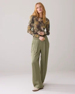 Hot Mesh top with camouflage print Oberteile & T-shirts