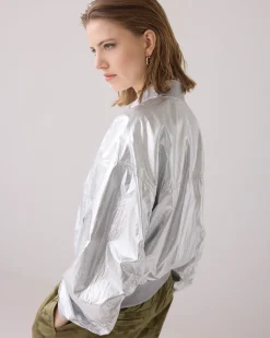 Hot Metallic bomber jacket Blazer & Jacken