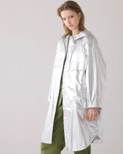 New Metallic mackintosh with storage bag Jacken