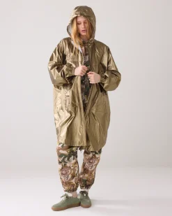 Hot Metallic mackintosh with storage bag Jacken