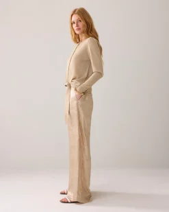 Discount Metallic wide-leg trousers Hosen & Jumpsuits