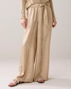 Discount Metallic wide-leg trousers Hosen & Jumpsuits