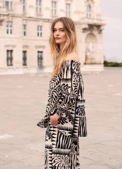 Online Off-shoulder two-tone blouse Oberteile & T-shirts