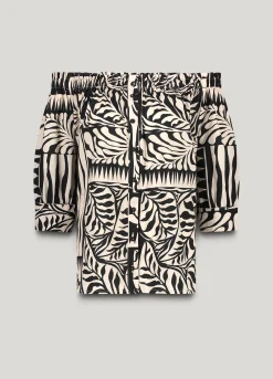 Online Off-shoulder two-tone blouse Oberteile & T-shirts