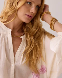 Online Oversized cotton voile blouse Blusen