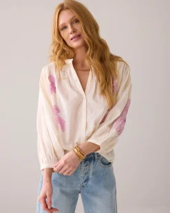 Online Oversized cotton voile blouse Blusen