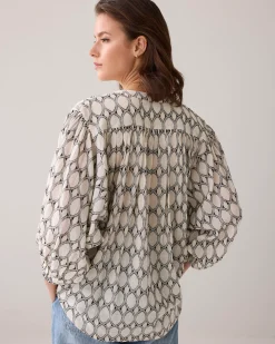 Hot Oversized lurex blouse Blusen