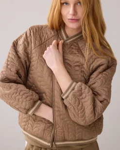 Sale Quilted bomber jacket in satin Jacken|Blazer & Jacken