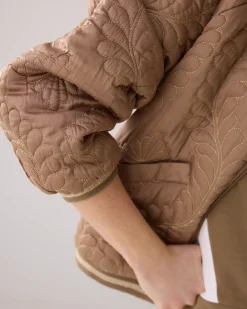 Sale Quilted bomber jacket in satin Jacken|Blazer & Jacken