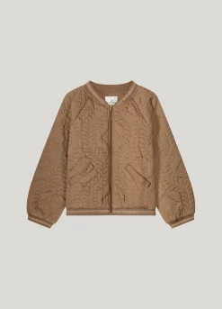 Sale Quilted bomber jacket in satin Jacken|Blazer & Jacken