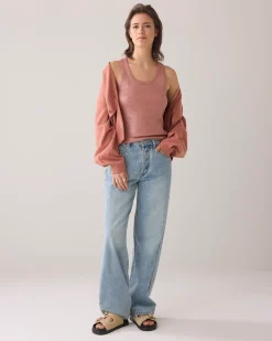 Online Ribbed tank top Oberteile & T-shirts