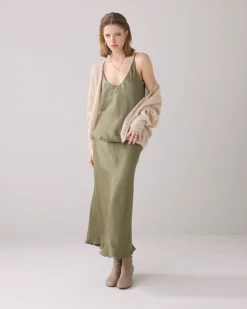 Online Shiny singlet with spaghetti straps Oberteile & T-shirts