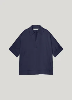 Best Shiny top with V slit Oberteile & T-shirts