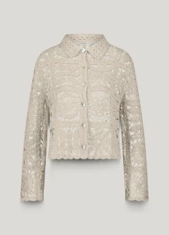 Fashion Short crochet cardigan Blusen