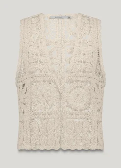 Online Short crocheted gilet Blazer & Jacken