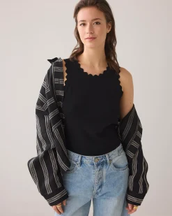 Best Singlet with scalloped details Oberteile & T-shirts