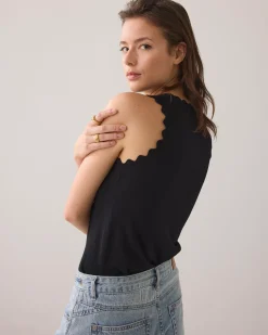 Best Singlet with scalloped details Oberteile & T-shirts