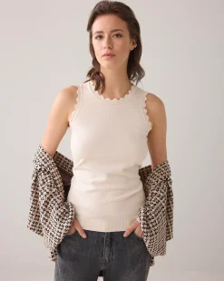 Clearance Singlet with scalloped details Oberteile & T-shirts