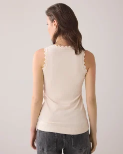 Clearance Singlet with scalloped details Oberteile & T-shirts