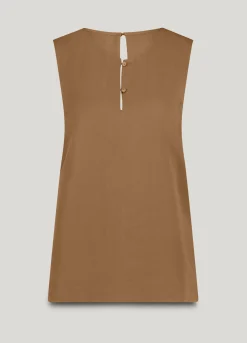Sale Sleeveless top with pleated detail Oberteile & T-shirts