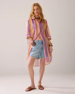 Outlet Striped shirt blouse Blusen