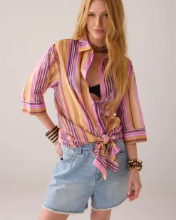 Outlet Striped shirt blouse Blusen