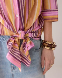 Outlet Striped shirt blouse Blusen