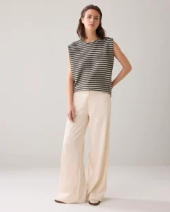 Fashion Striped top with foil coating Oberteile & T-shirts