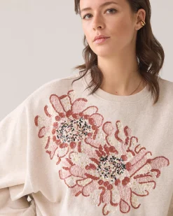 Discount Sweatshirt with floral artwork Pullover & Westen