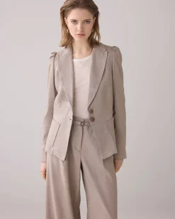 New Tailored blazer in linen blend Blazer & Jacken