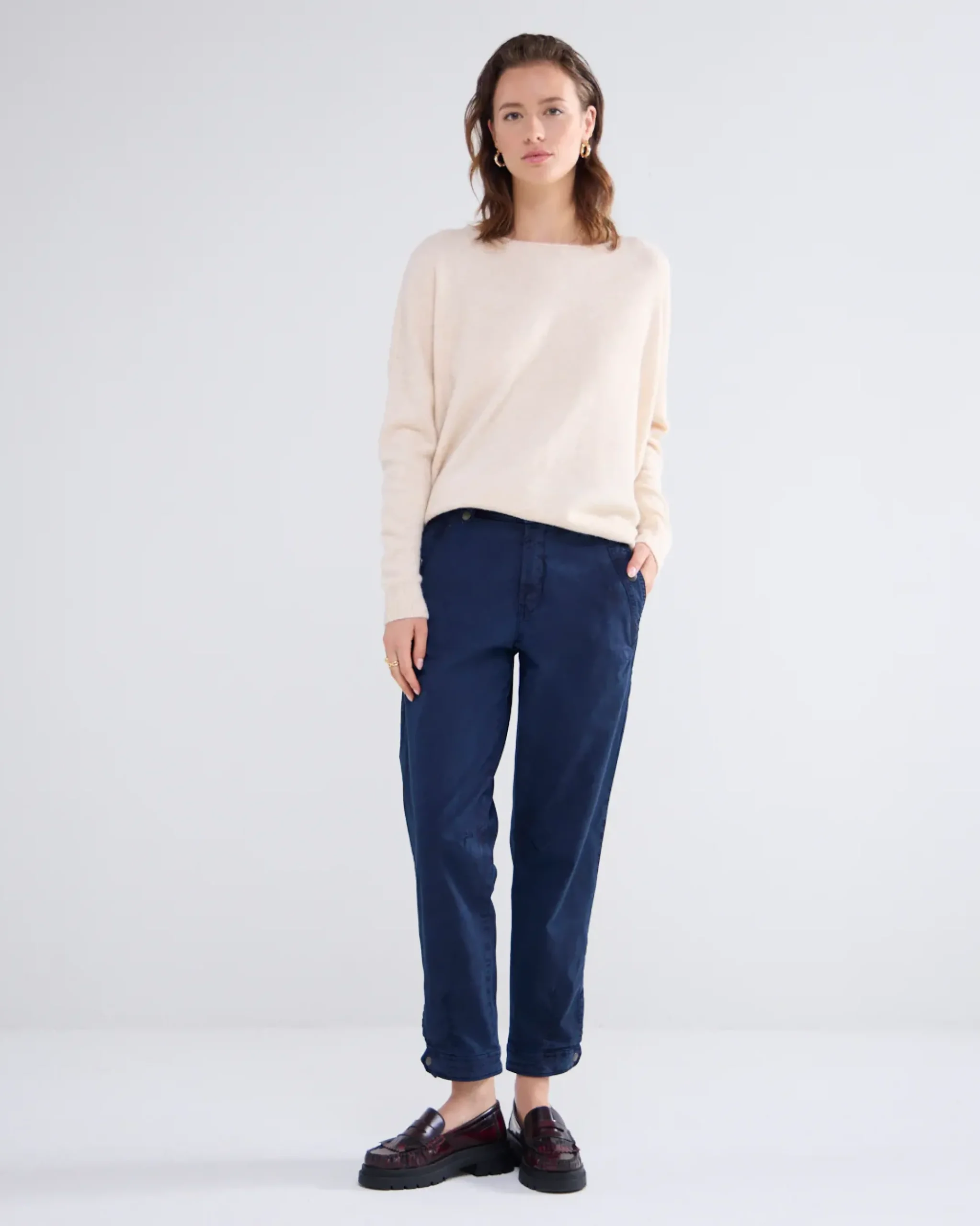 Fashion Tapered fit broek twill Basics
