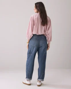 Fashion Tapered jeans in cotton linen Jeans|Hosen & Jumpsuits