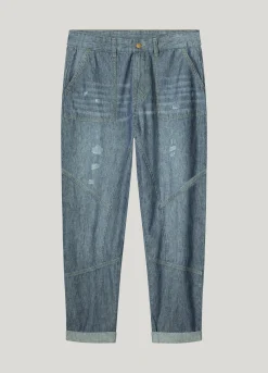 Fashion Tapered jeans in cotton linen Jeans|Hosen & Jumpsuits