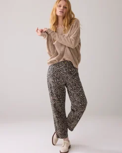 Outlet Tapered jeans with panther print Hosen & Jumpsuits