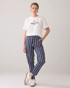 Clearance Tapered striped trousers Hosen & Jumpsuits