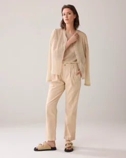 Outlet Tapered trousers in linen blend Hosen & Jumpsuits