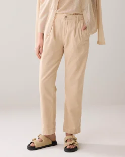 Outlet Tapered trousers in linen blend Hosen & Jumpsuits