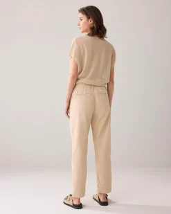 Outlet Tapered trousers in linen blend Hosen & Jumpsuits