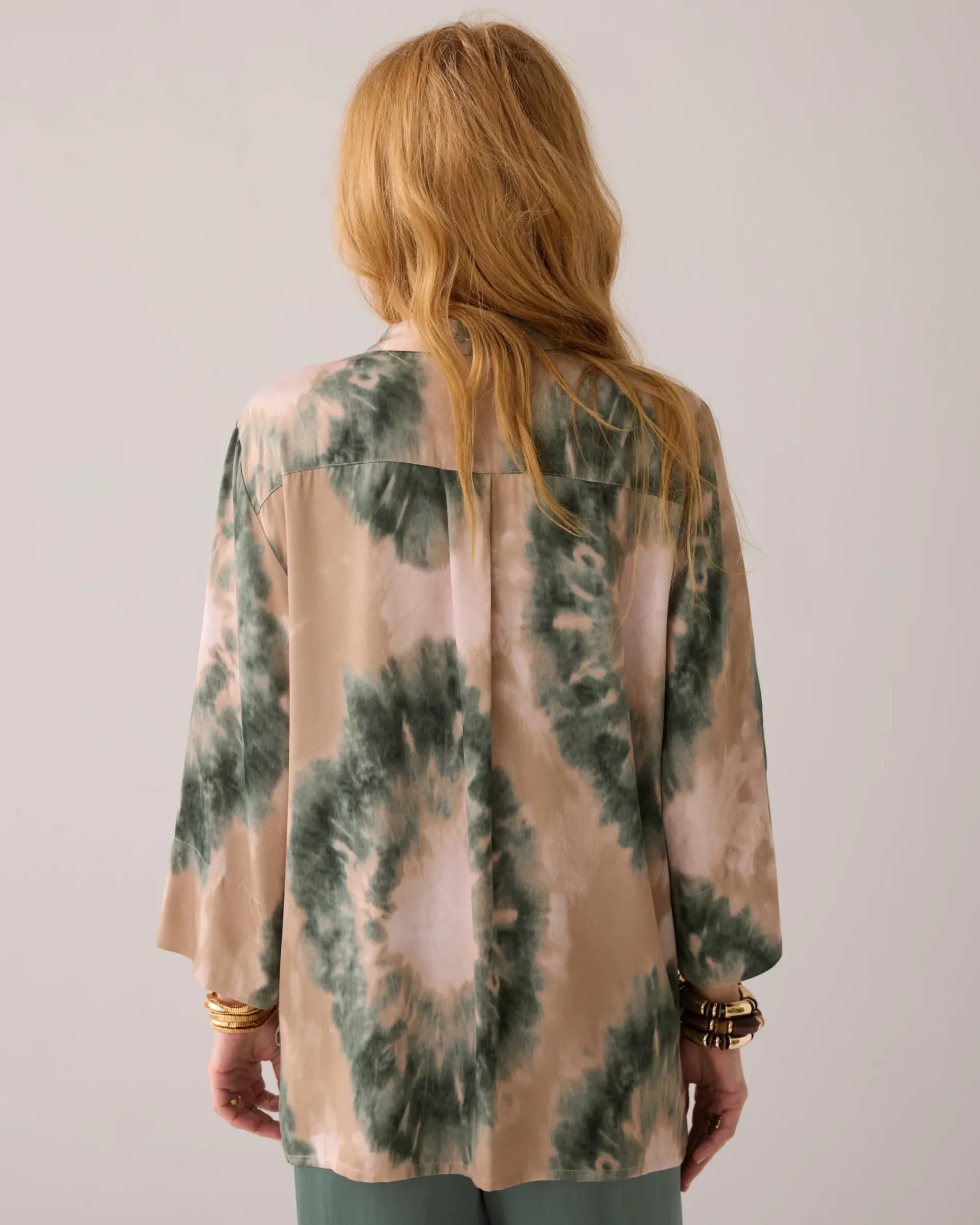 Online Tie-dye shirt blouse made of Ecovero fabric Blusen