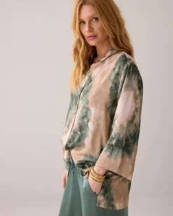 Online Tie-dye shirt blouse made of Ecovero fabric Blusen