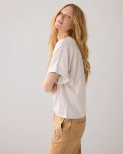 Outlet Top with glitter print T-shirts|Oberteile & T-shirts