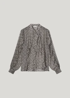 Outlet Top with petit-fleur ruffles Blusen