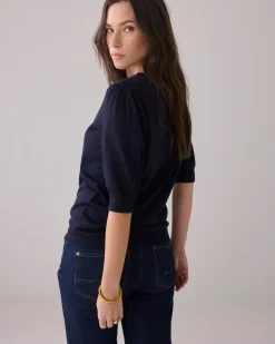 Online Top with puffed sleeves Basics|Oberteile & T-shirts